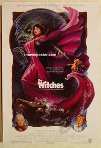 f744 WITCHES one-sheet movie poster '89 Nicolas Roeg, Anjelica Huston