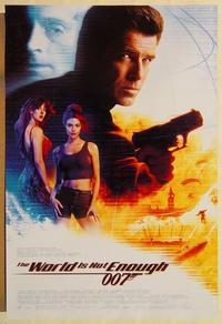 f747 WORLD IS NOT ENOUGH DS one-sheet movie poster '99 Brosnan as James Bond