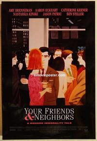 f754 YOUR FRIENDS & NEIGHBORS one-sheet movie poster '98 Nastassja Kinski