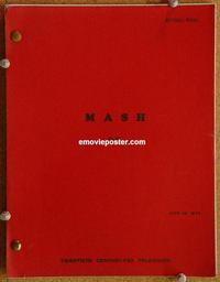 g026 MASH original TV script 6-12-74 Alan Alda, Wayne Rogers