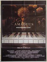 h257 AMADEUS French one-panel movie poster '84 Milos Foreman, Mozart bio!