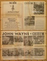 h054 CHISUM movie herald '70 big John Wayne, Forrest Tucker