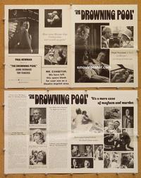 h057 DROWNING POOL movie herald '75 Paul Newman, Woodward