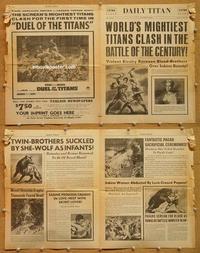 h058 DUEL OF THE TITANS movie herald '63 Reeves, Scott