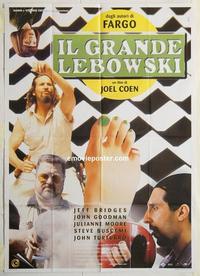 h028 BIG LEBOWSKI Italian one-panel movie poster '98 Jeff Bridges, Goodman