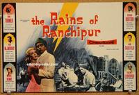 h022 RAINS OF RANCHIPUR movie standee '55 Lana Turner, Burton