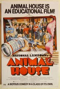 k048 ANIMAL HOUSE English one-sheet movie poster '78 John Belushi, Landis