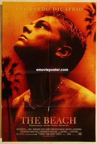 k086 BEACH DS one-sheet movie poster '00 Leonardo DiCaprio, island paradise!