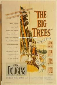 k116 BIG TREES one-sheet movie poster '52 Kirk Douglas, Eve Miller