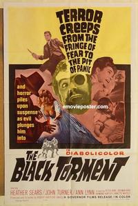 k126 BLACK TORMENT one-sheet movie poster '64 Sears, terror creeps!