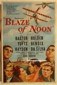 k131 BLAZE OF NOON one-sheet movie poster '47 William Holden, Tufts