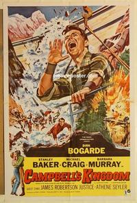 k180 CAMPBELL'S KINGDOM one-sheet movie poster '58 Dirk Bogarde, western!