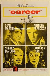 k188 CAREER one-sheet movie poster '59 Dean Martin, Franciosa