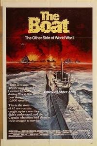 k257 DAS BOOT style B int'l 1sh '82 The Boat, Wolfgang Petersen, WW II, Meyer submarine art!