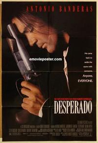 k269 DESPERADO DS one-sheet movie poster '95 Antonio Banderas, Hayek