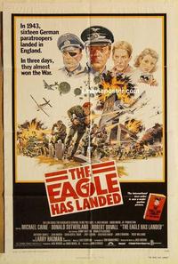 k310 EAGLE HAS LANDED one-sheet movie poster '77 Michael Caine, WWII