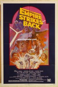 k322 EMPIRE STRIKES BACK 1sh movie poster R82 George Lucas classic!