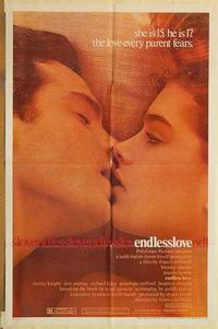 k327 ENDLESS LOVE one-sheet movie poster '81 Brooke Shields, Martin Hewitt