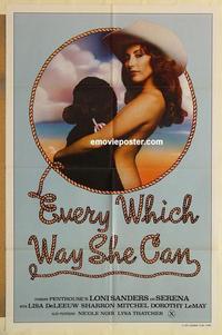 k330 EVERY WHICH WAY SHE CAN one-sheet movie poster '81 cowgirl sexy!