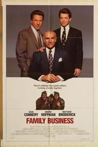 k337 FAMILY BUSINESS one-sheet movie poster '89 Connery, Hoffman, Broderick