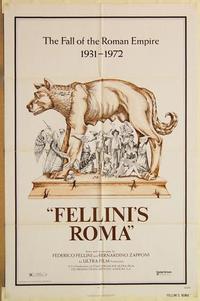 k343 FELLINI'S ROMA one-sheet movie poster '72 Italian classic!