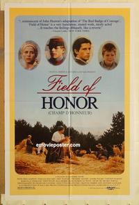 k348 FIELD OF HONOR one-sheet movie poster '87 Champ D'honneur, French war!