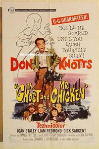 k395 GHOST & MR CHICKEN one-sheet movie poster '65 Don Knotts, Staley