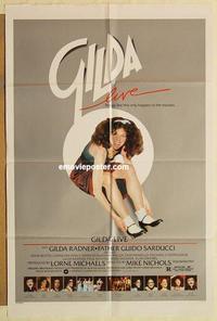 k398 GILDA LIVE one-sheet movie poster '80 Radner, Mike Nichols