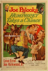k488 HUMPHREY TAKES A CHANCE one-sheet movie poster '50 Joe Palooka, boxing