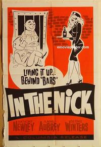 k509 IN THE NICK Canadian 1sh '60 Anthony Newley, English comedy, completely different artwork!