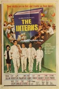 k522 INTERNS one-sheet movie poster '62 Michael Callan, Cliff Robertson