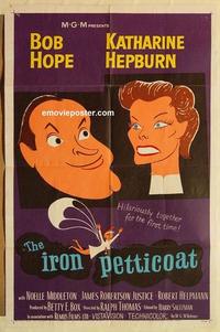 k529 IRON PETTICOAT one-sheet movie poster '56 Bob Hope, Kate Hepburn