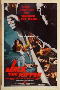 k532 JACK THE RIPPER one-sheet movie poster '79 Jess Franco, Kinski