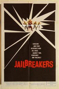 k534 JAILBREAKERS one-sheet movie poster '59 Robert Hutton, AIP classic!