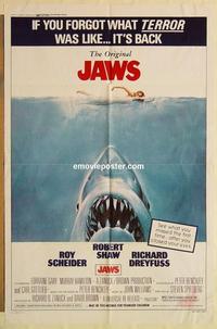 k535 JAWS one-sheet movie poster R79 Steven Spielberg classic shark!