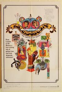k554 KALEIDOSCOPE one-sheet movie poster '66 Warren Beatty, Bob Peak art!