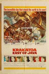 k574 KRAKATOA EAST OF JAVA one-sheet movie poster '69 Maximilian Schell