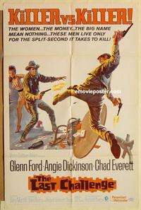 k586 LAST CHALLENGE one-sheet movie poster '67 Glenn Ford, Dickinson