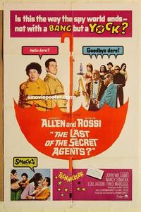 k590 LAST OF THE SECRET AGENTS one-sheet movie poster '66 spy spoof!