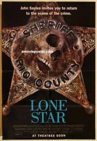 k615 LONE STAR advance one-sheet movie poster '96 John Sayles, cool image!