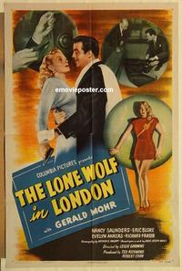 k616 LONE WOLF IN LONDOIN one-sheet movie poster '47 Gerald Mohr