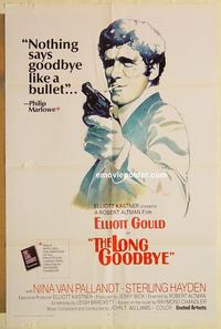 k617 LONG GOODBYE int'l one-sheet movie poster '73 Elliott Gould, film noir