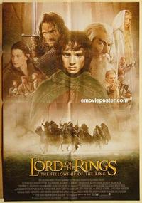 k618 LORD OF THE RINGS: THE FELLOWSHIP OF THE RING int'l one-sheet movie poster