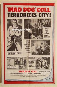 k633 MAD DOG COLL one-sheet movie poster '61 John Chandler, Doubleday