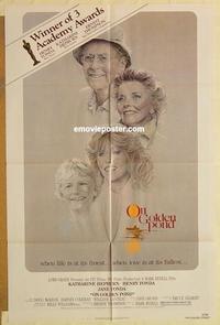 k738 ON GOLDEN POND one-sheet movie poster '81 Hepburn, Henry Fonda