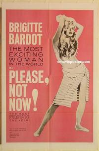 k742 ONLY FOR LOVE one-sheet movie poster '63 sexy Brigitte Bardot!