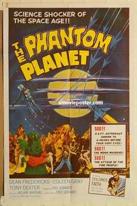 k766 PHANTOM PLANET one-sheet movie poster '62 sci-fi space shocker!