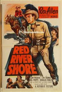 k819 RED RIVER SHORE one-sheet movie poster '53 Rex Allen, Slim Pickens