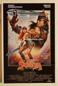 k820 RED SONJA one-sheet movie poster '85 Arnold Schwarzenegger, Nielsen