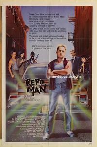 k822 REPO MAN one-sheet movie poster '84 Emilio Estevez, Harry Dean Stanton